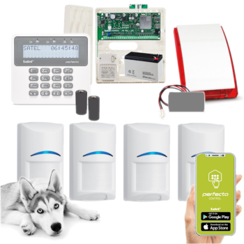 ZESTAW ALARMOWY SATEL PERFECTA 32-WRL LTE SET-A 4 CZUJKI BOSCH PET PRF-LCD-WRL + SYRENA MSP-300 R